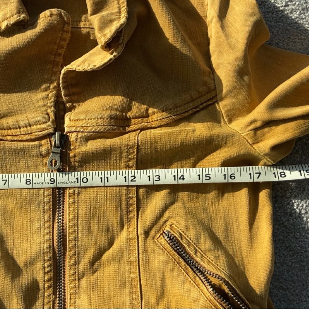 Free People Mustard Yellow Denim Jacket - Picture 7 of 10
